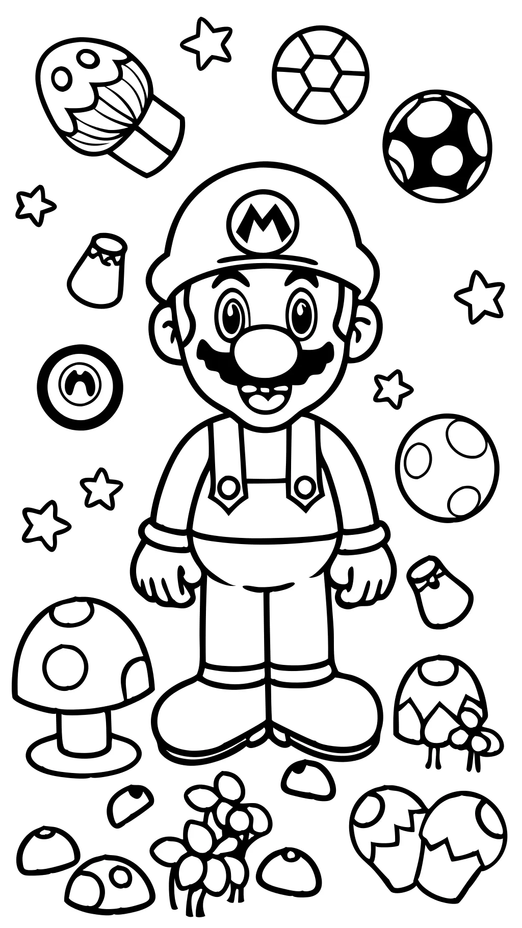 Página para colorear Mario